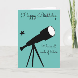 Carte Citation d'anniversaire du télescope Stars