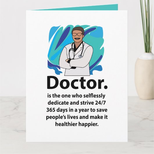 Carte Citation d'appréciation de docteur (Devant)