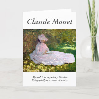Carte Citation d'artiste de Claude Monet Reading Woman S