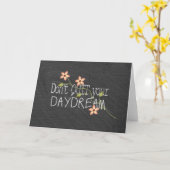 Carte Citation Daydream sur tableau de bord (Fleur jaune)