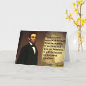 Carte Citation de Abe Lincoln "L'Amérique ne sera jamais (Fleur jaune)