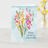 Carte Citation de beauté Gladioli Aquarelle (Fleur jaune)