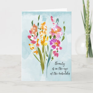 Carte Citation de beauté Gladioli Aquarelle