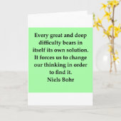 Carte citation de bohr de neils (Fleur jaune)