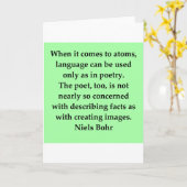 Carte citation de bohr de neils (Fleur jaune)