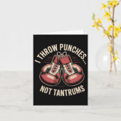 Carte Citation de boîte mème Forts Punches Zéro Drama Pu (Fleur jaune)