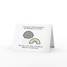 Citation de bonheur de nuage de pluie arc-en-ciel