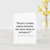 Carte Citation de Budda Inspirant (Fleur jaune)