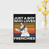 Carte Citation De Bulldog Français Pour Votre Mari Franç (Fleur jaune)