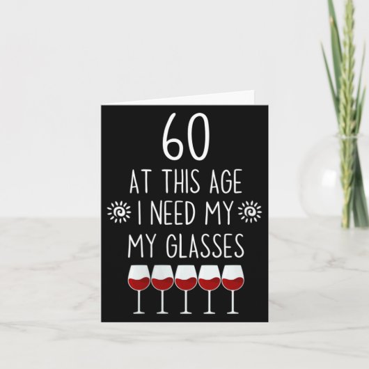 Carte Citation de buveuse de vin pour femmes de 60 ans B (Devant)