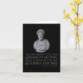 Carte Citation de Caesar Marcus Aurelius - Motivationnel (Fleur jaune)