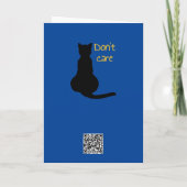 Carte Citation de chat indifférent - Vector illustration (Dos)