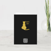 Carte Citation de chat qui s'en fiche Dessin Vectoriel D (Dos)