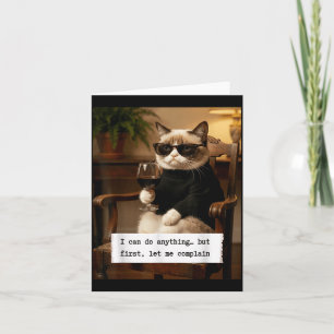 Carte Citation de chat sarcastique drôle peut se plaindr