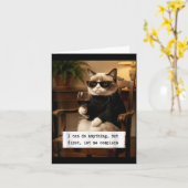Carte Citation de chat sarcastique drôle peut se plaindr (Fleur jaune)