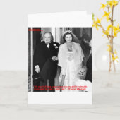 Carte Citation de Churchill & Famous Marriage (Fleur jaune)