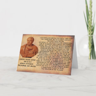 CARTE CITATION DE CICERO - LA NATION NE PEUT PAS