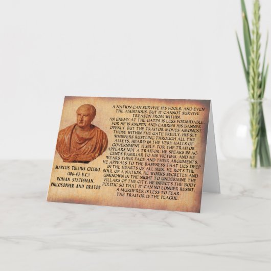 CARTE CITATION DE CICERO - LA NATION NE PEUT PAS (Devant)