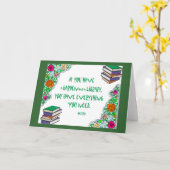 Carte Citation de Cicero sur les bibliothèques (Fleur jaune)