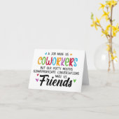 Carte Citation de collègue - Le travail a fait de nous d (Fleur jaune)