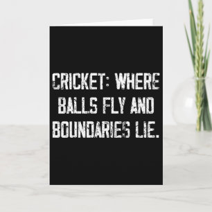 Carte Citation de comédie sur le plaisir du cricket et l