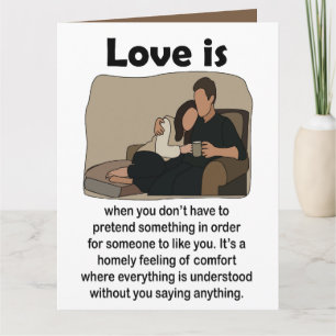 Carte Citation de couple d'amour romantique pour la fête