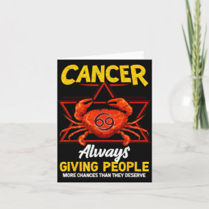 Carte Citation de crabe drôle Cancer Horoscope Cadeau d'