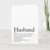 Carte Citation de définition de mari Amusant Moderne  (Devant)