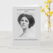 Carte Citation de Dorothy Parker (Fleur jaune)