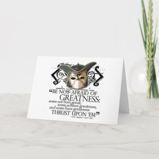 Carte Citation de douzième nuit (Devant)