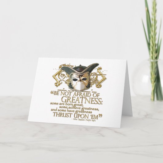 Carte Citation de douzième nuit (version d'or) (Devant)