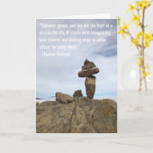 Carte Citation de équilibrage de roches (Fleur jaune)