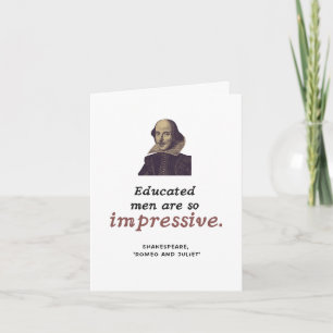 Carte Citation de formation Shakespeare Funny Graduation