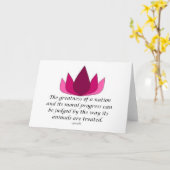 Carte Citation de Gandhi (Fleur jaune)