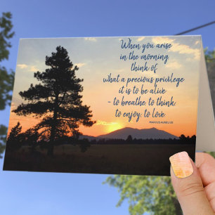Carte Citation de gratitude de photo de lever du soleil