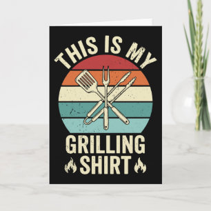 Carte Citation de grillade drôle Rétro BBQ Coucher de so
