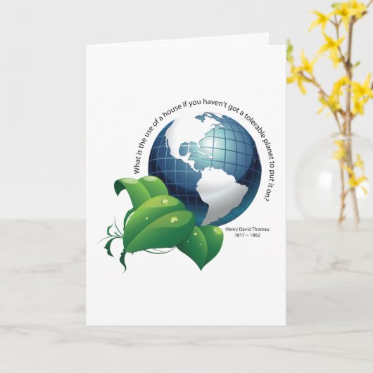 Carte Citation de Henry David Thoreau de ~ (Fleur jaune)