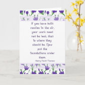 Carte Citation de Henry David Thoreau - Fleurs de Crocus (Fleur jaune)