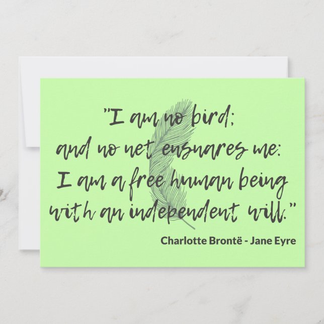 Carte Citation de Jane Eyre II (Devant)