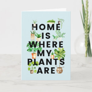 Carte Citation de jardinage de plantes d'intérieur tropi