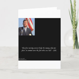 Carte Citation de JFK sur le sauvetage des riches et des