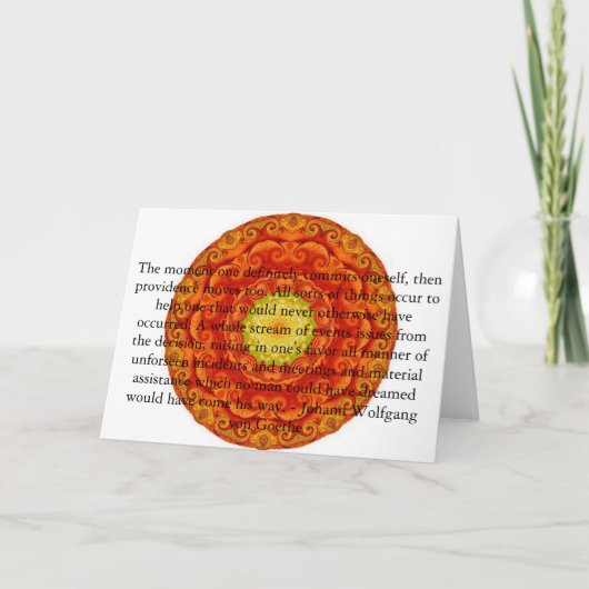 Carte CITATION de Johann Wolfgang von Goethe (Devant)