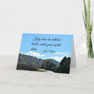 Carte Citation de John Muir : Restez près du coeur de la