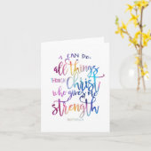 Carte Citation de la Bible chrétienne en typographie aqu (Fleur jaune)