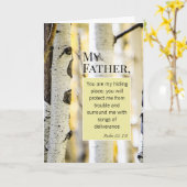 Carte Citation de la Bible contre le père chrétien (Fleur jaune)