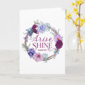 Carte Citation De La Bible De Levez-Vous Et Brillant Isa (Fleur jaune)