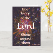 Carte Citation de la Bible de Noël Christian Abstrait St (Fleur jaune)