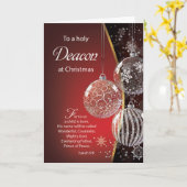 Carte Citation de la Bible de Noël du diacre (Fleur jaune)