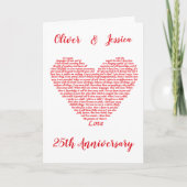 Carte Citation de la Bible du 25e anniversaire 1 Corinth (Devant)