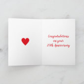 Carte Citation de la Bible du 25e anniversaire 1 Corinth (Intérieur)